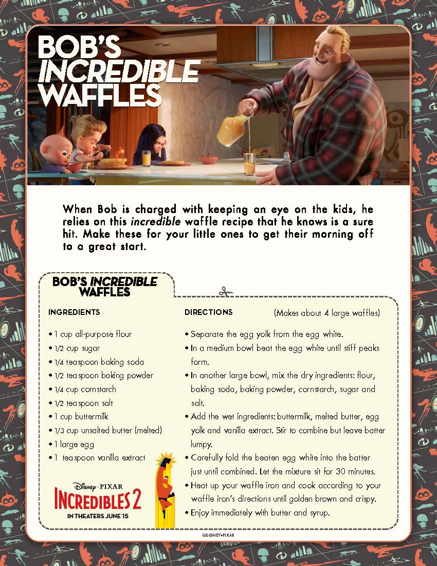Bob Incredible Waffle Recipe