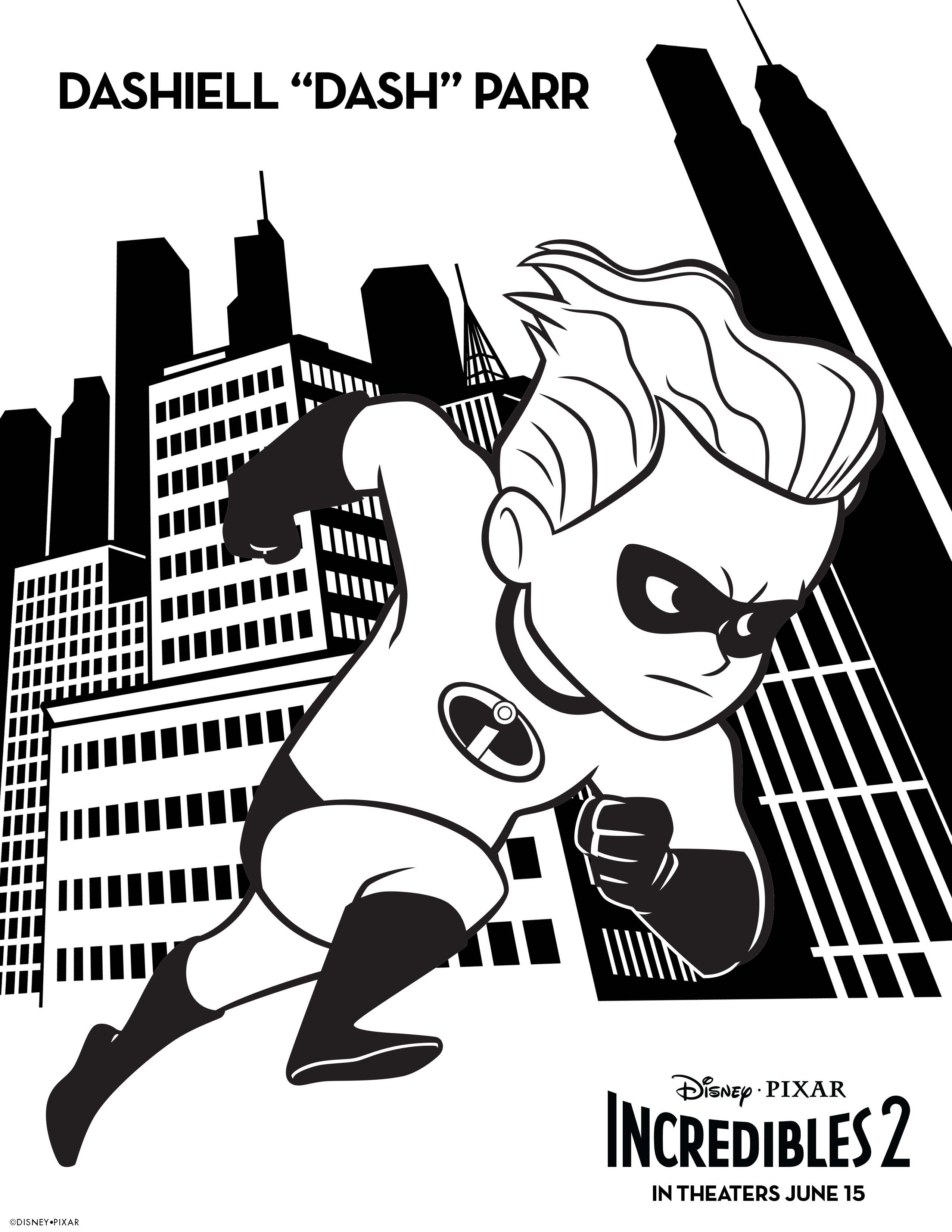 Dash Coloring Sheet