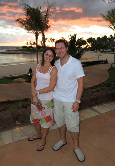 Corey and Julie Martin at Aulani Resort