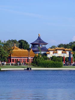 The China pavilion at Epcot's World Showcase in Walt Disney World.