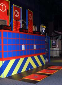 "Slam Lab"Guests jump on rubber pads causing the doors to open and close.