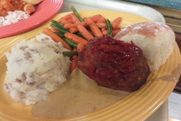 Cajun meatloaf from the French Market, this one was served with extra gravy.