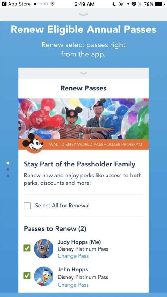 Annual Pass Renewal