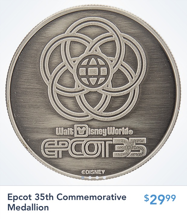 Epcot35 Medallion – WDWINFO.COM Limited Selection of #Epcot35 Merchandise Available on Shop Disney Parks App Epcot35 Medallion Epcot35 Medallion