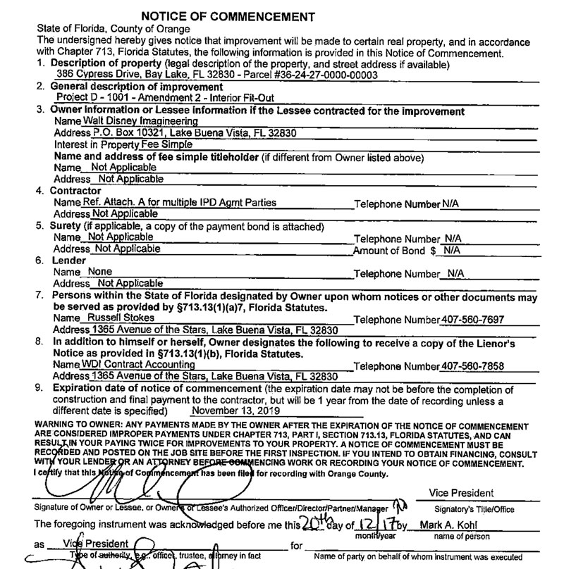 G-E-notice2 – WDWINFO.COM New Permits Show Progress for Star Wars: Galaxy’s Edge in Hollywood Studios G-E-notice2 G-E-notice2