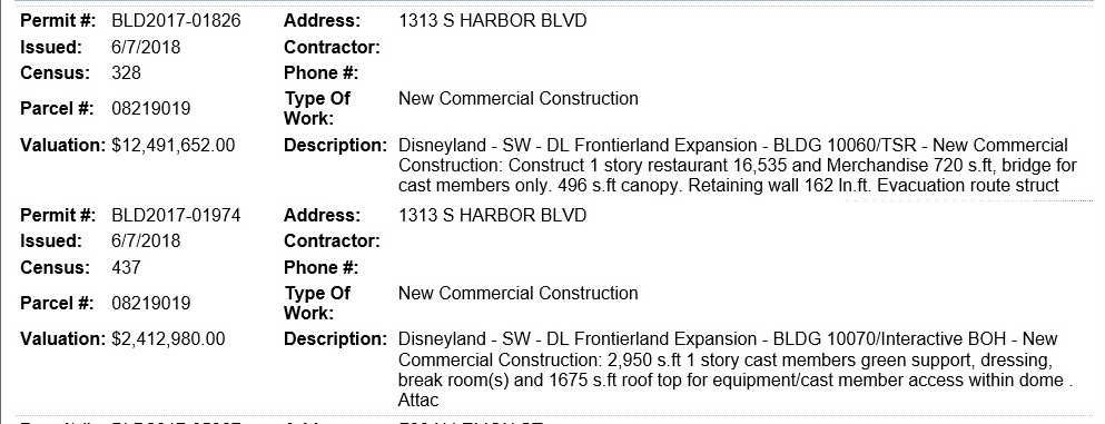 Permit06111802 – WDWINFO.COM New Permits Filed With the City of Anaheim Show Size and Value of Star Wars: Galaxy’s Edge Permit06111802 Permit06111802