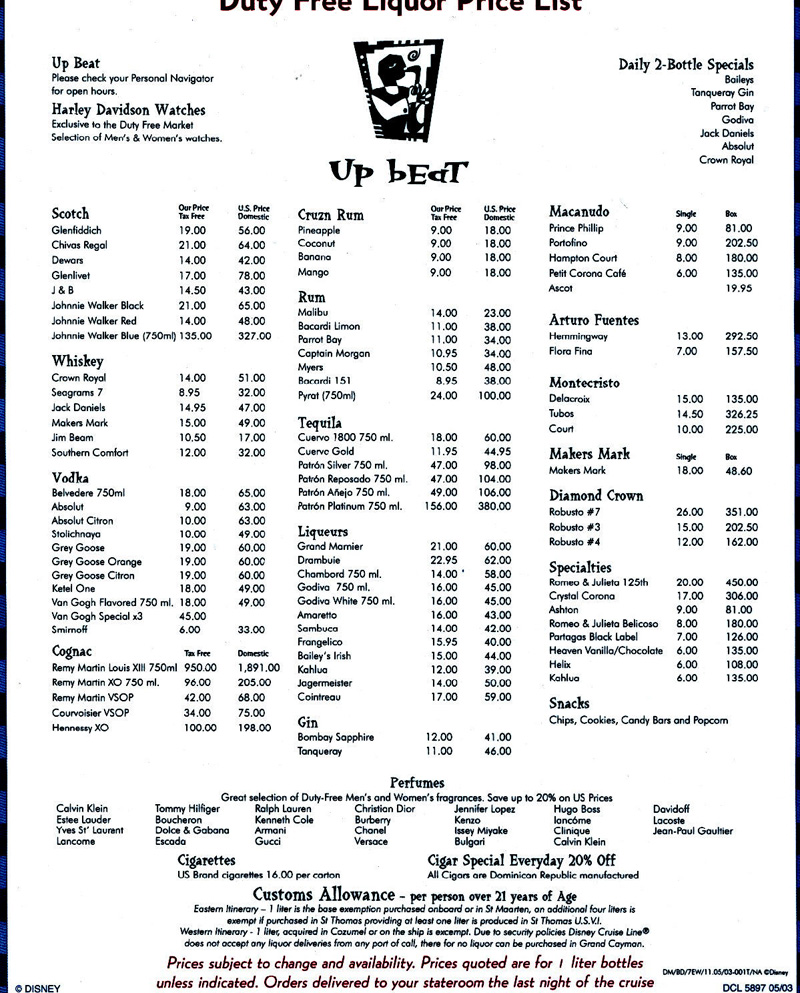 Menu-Up_Beat_price_list