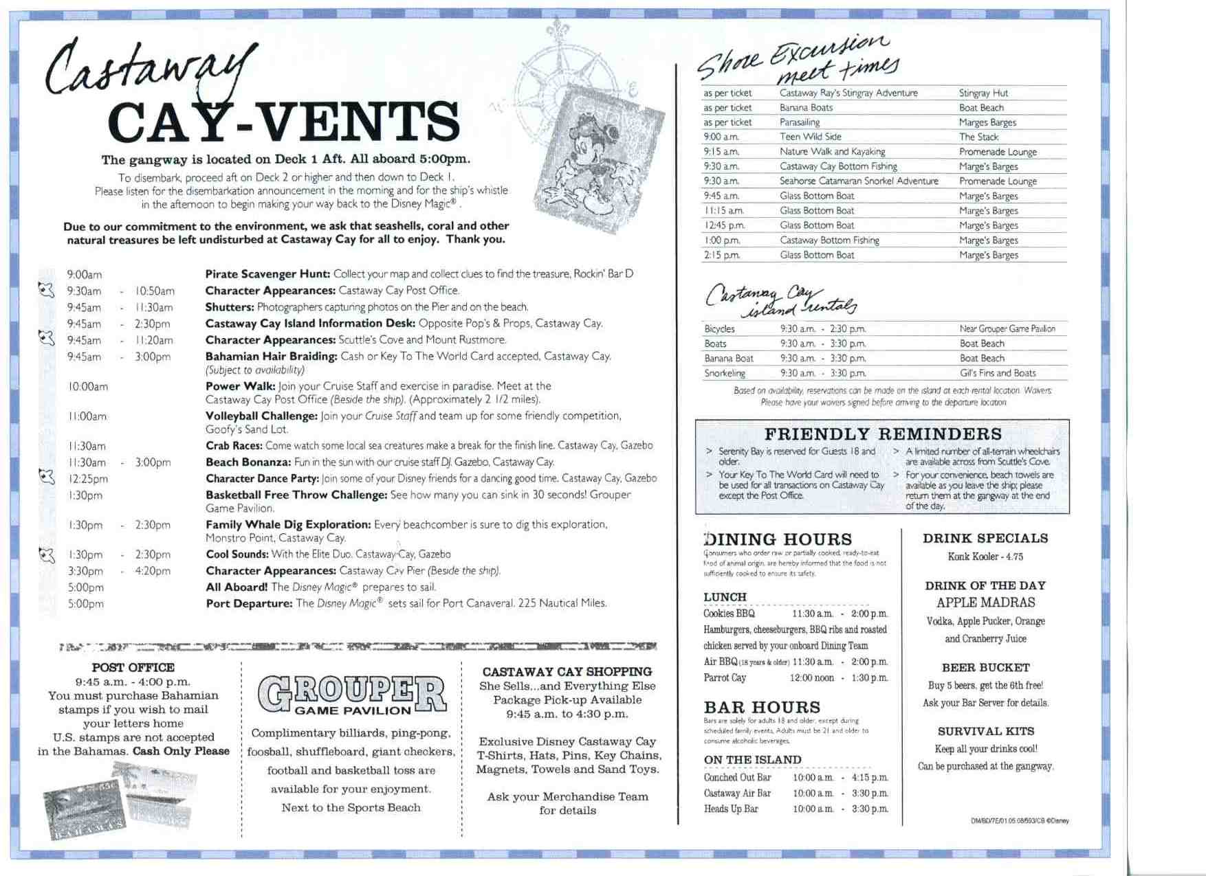 Castaway Cay-Vents Pg1