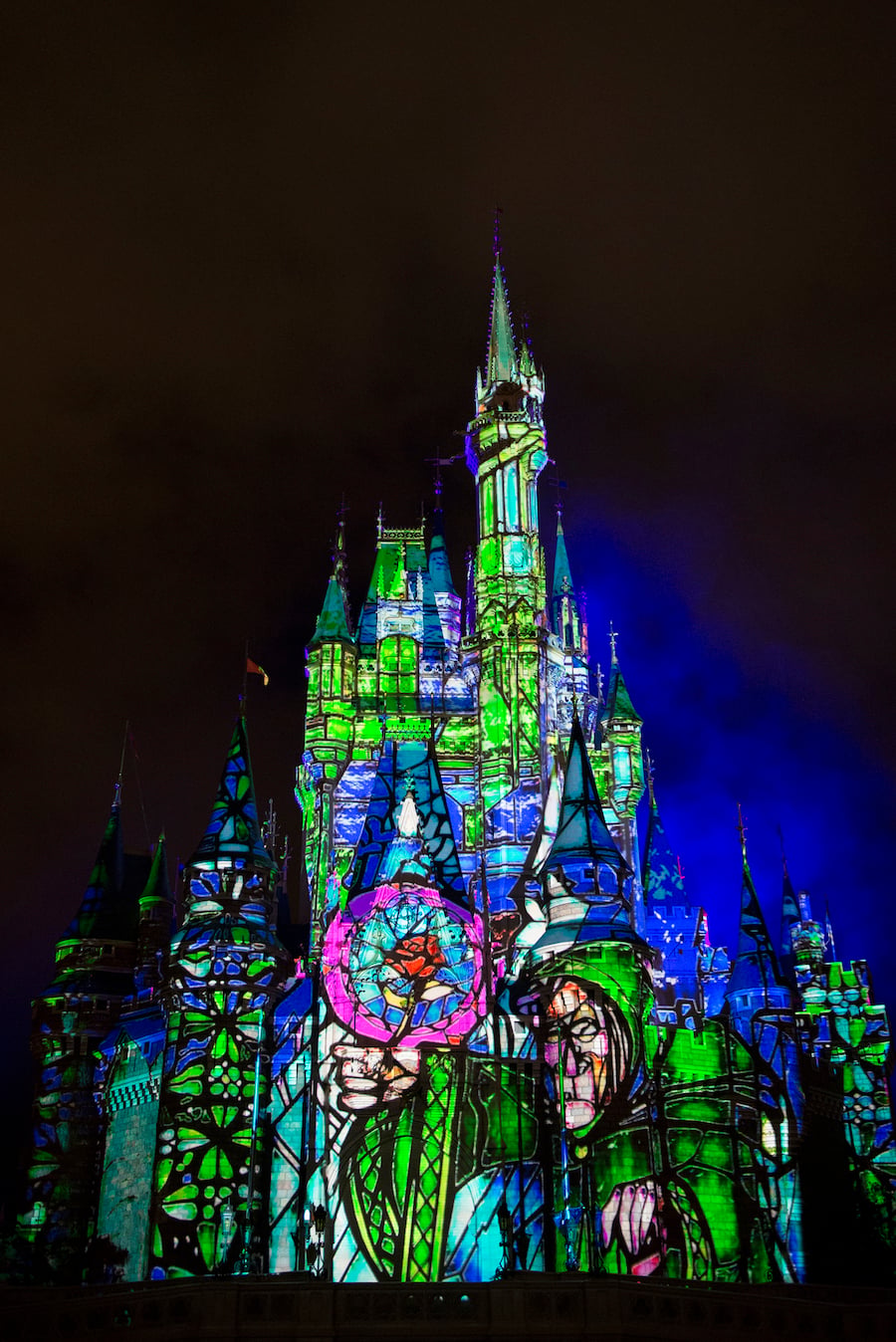 New projection show at Magic Kingdom begins November 4! OUAT_Stained-Glass_BnB OUAT_Stained-Glass_BnB