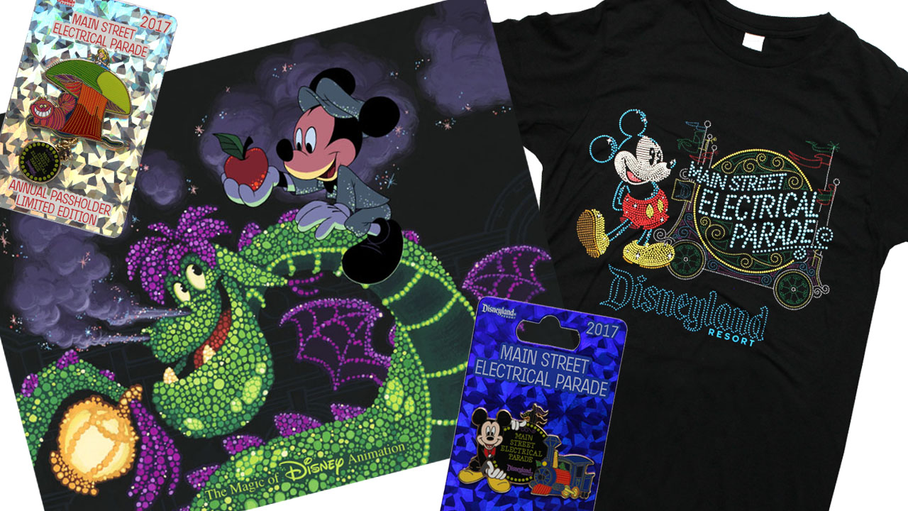 New merchandise for the Main Street Electrical Parade’s return to Disneyland