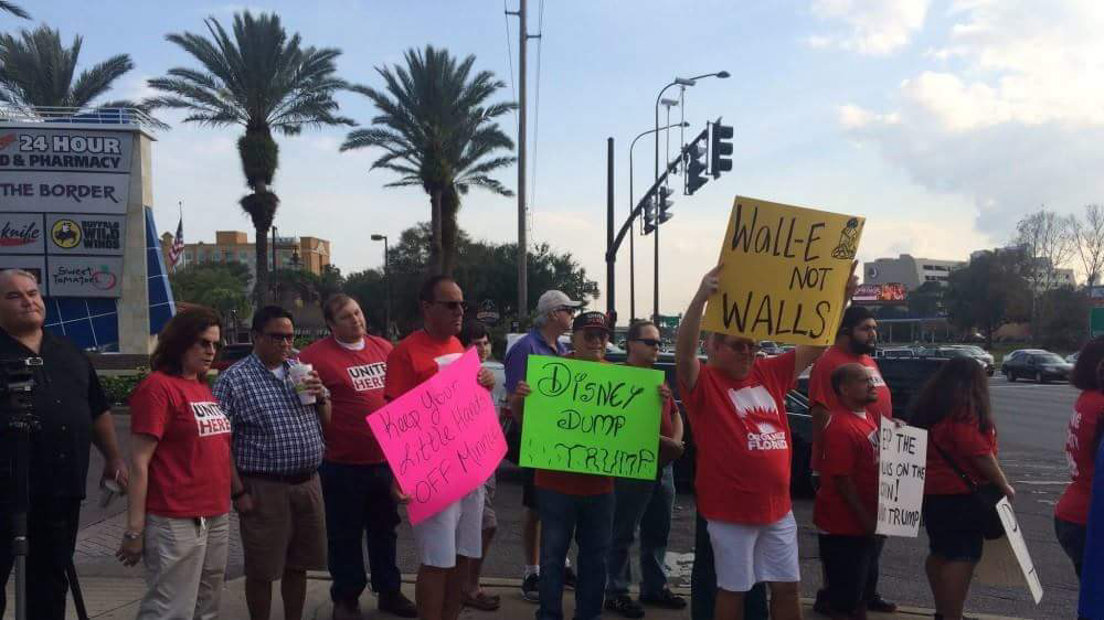 Anti-Trump Activists Gathered Outside Walt Disney World Last Night 41F62494-32E2-489F-B145-4722ACF1D025