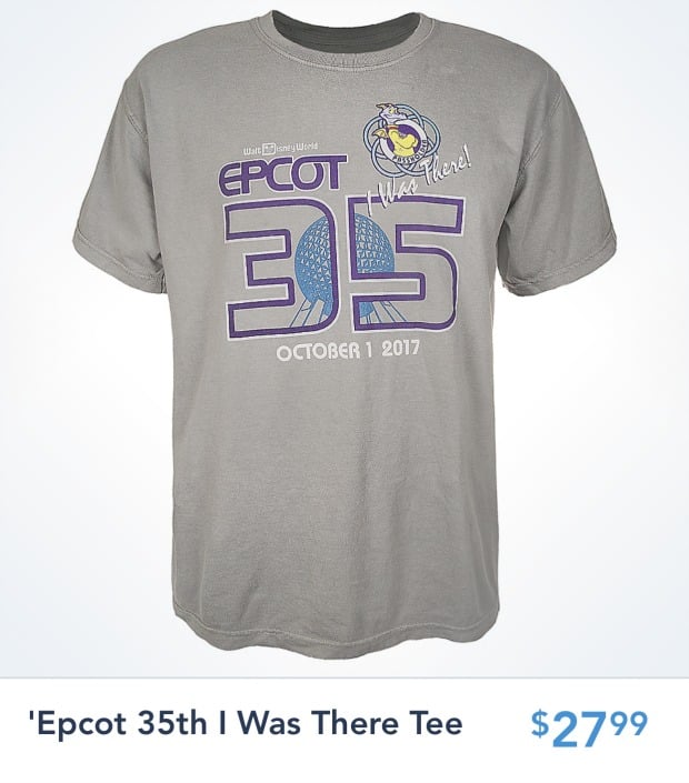 Limited Selection of #Epcot35 Merchandise Available on Shop Disney Parks App Epcot35 I Was There Tee Front Epcot35 I Was There Tee Front