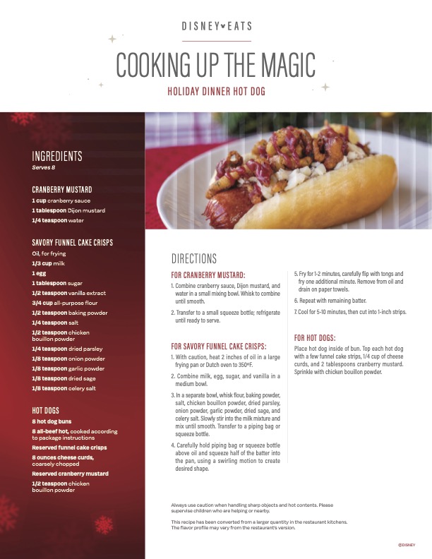 – WDWINFO.COM Casey’s Corner Holiday Dinner Hot Dog Recipe