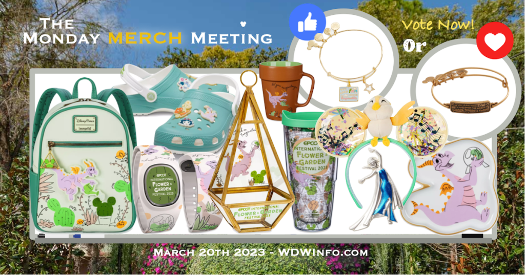 New Disney Merch: EPCOT Flower & Garden Figment, Disney100 Monday Merch Meeting Monday Merch Meeting, Disney Merch Monday Merch Meeting, Disney Merch