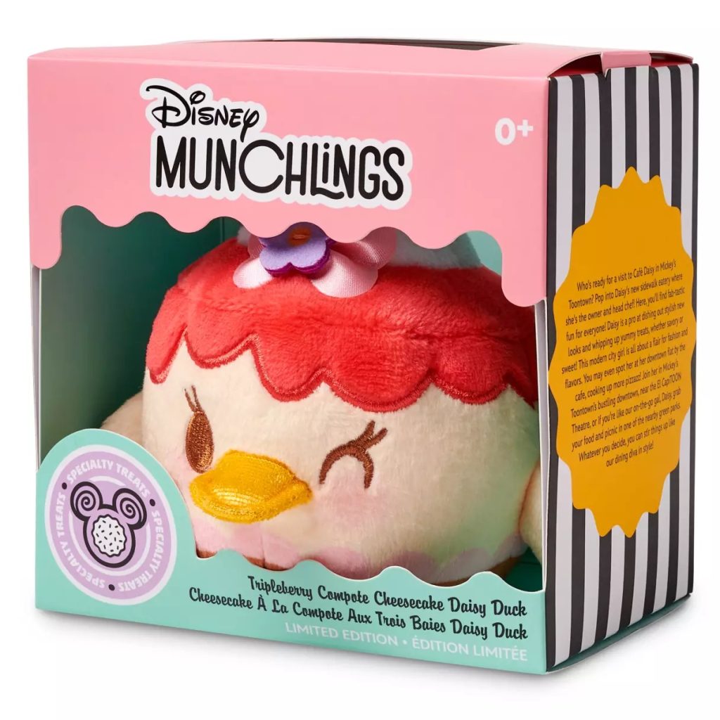 New Daisy Tripleberry Compote Cheesecake Disney Munchling new Daisy Duck Tripleberry Compote Cheesecake Disney Munchling Scented Plush Micro 4 12 Limited Edition Daisy Duck Cheesecake Munchling Daisy Duck Cheesecake Munchling