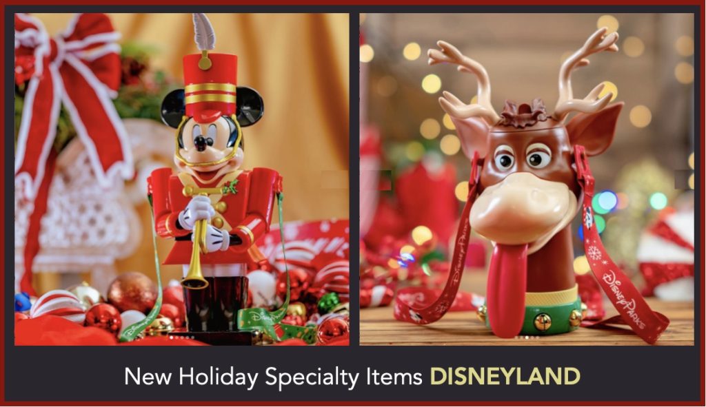 New Mickey Toy Soldier Bucket & Reindeer Sipper at Disneyland Holidays Popcorn Bucket and sipper