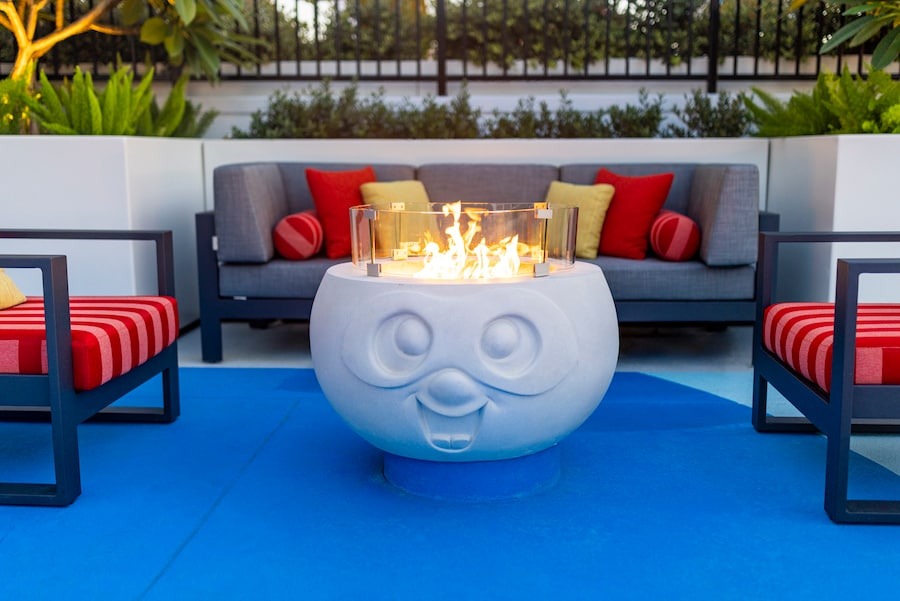 pixar-place-fire-pit-01 – WDWINFO.COM Opening Date & New Details Announced for Pixar Place Hotel at Disneyland pixar-place-fire-pit-01