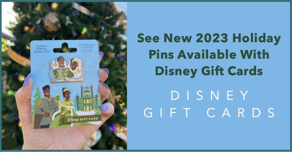 Stunning New Holiday Pins Available With Disney Gift Cards Disney Holiday Pin Gift Card