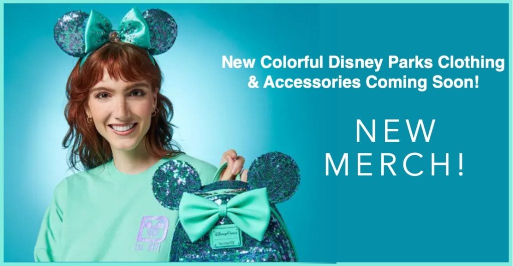 New Colorful Disney Parks Clothing & Accessories Coming Soon New Disney Merch Teal