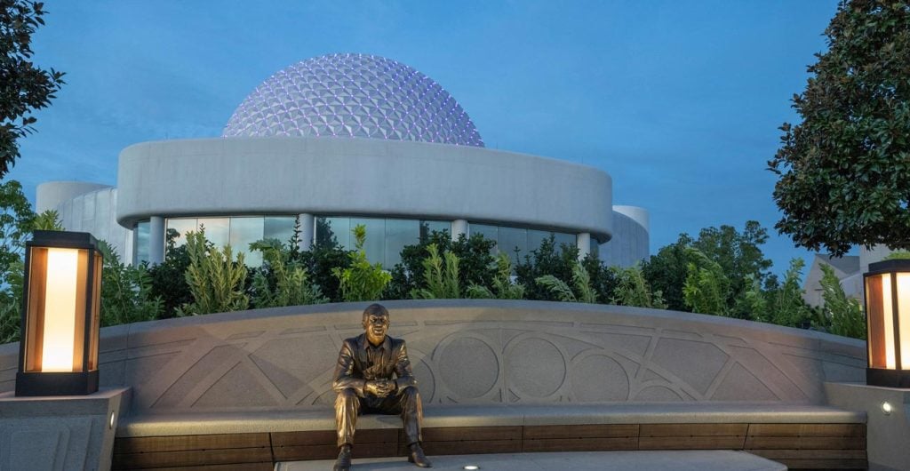 walt-the-dreamer-statue-first-look-03 – WDWINFO.COM World Celebration Gardens, ‘Walt the Dreamer’ Statue to Debut Next Week at EPCOT walt-the-dreamer-statue-first-look-03