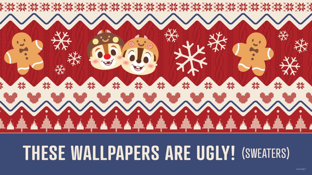 5 New Adorable Disney ‘Ugly Sweater’ Holiday Wallpapers Ugly Sweater Header