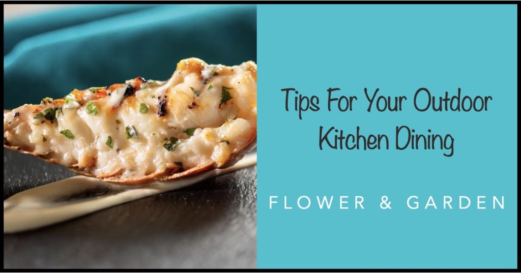 How To Enjoy All the Best Eats & Sips at Flower & Garden Outdoor Kitchen Dining Tips Header