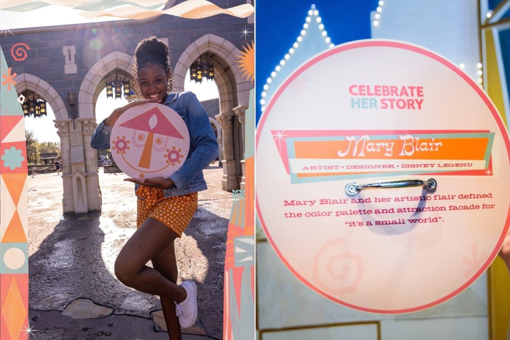 Disney Womens History Month Photo Op Mary Blair Large – WDWINFO.COM New Disney Photo Ops for Women’s History Month Disney Womens History Month Photo Op Mary Blair Large