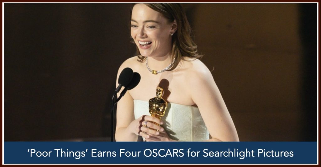 Searchlight Pictures Wins 4 OSCARS for ‘Poor Things’ Emma Stone