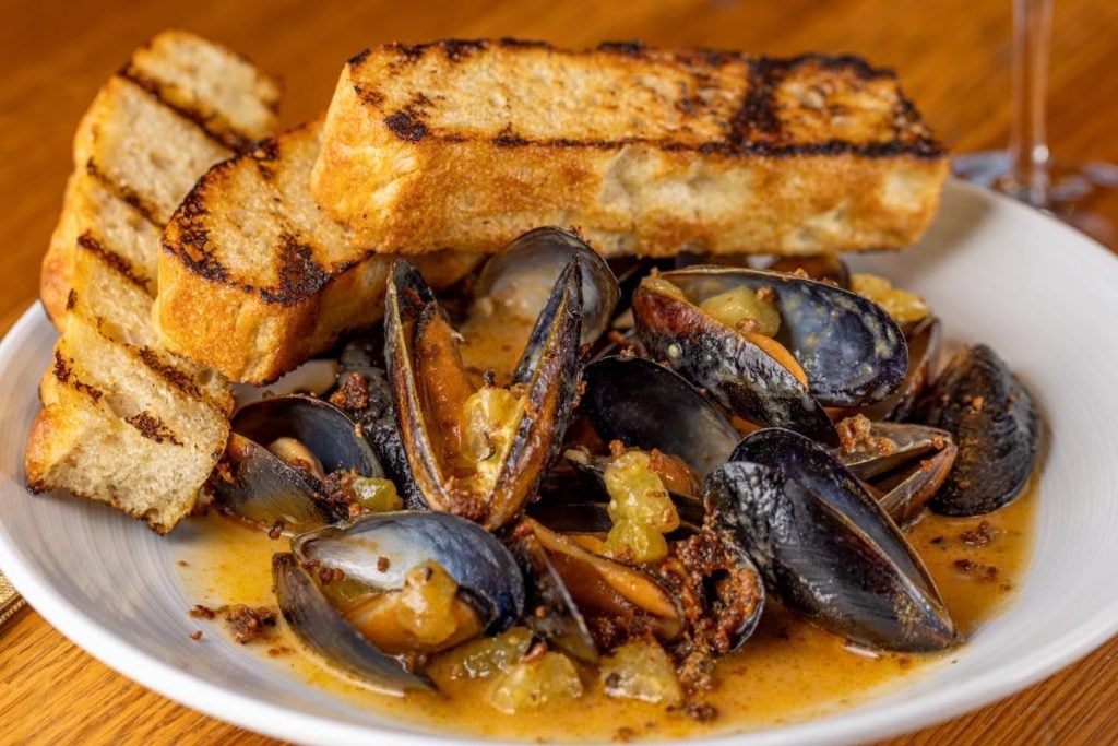 New Menu Item at Wine Bar George in Disney Springs Black Mussels Wine Bar George