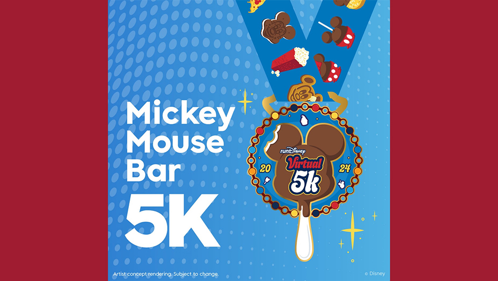 runDisney-mickey-mouse-bar-5k-medal – WDWINFO.COM runDisney Reveals Finisher Medals for 2024 Virtual Series runDisney-mickey-mouse-bar-5k-medal