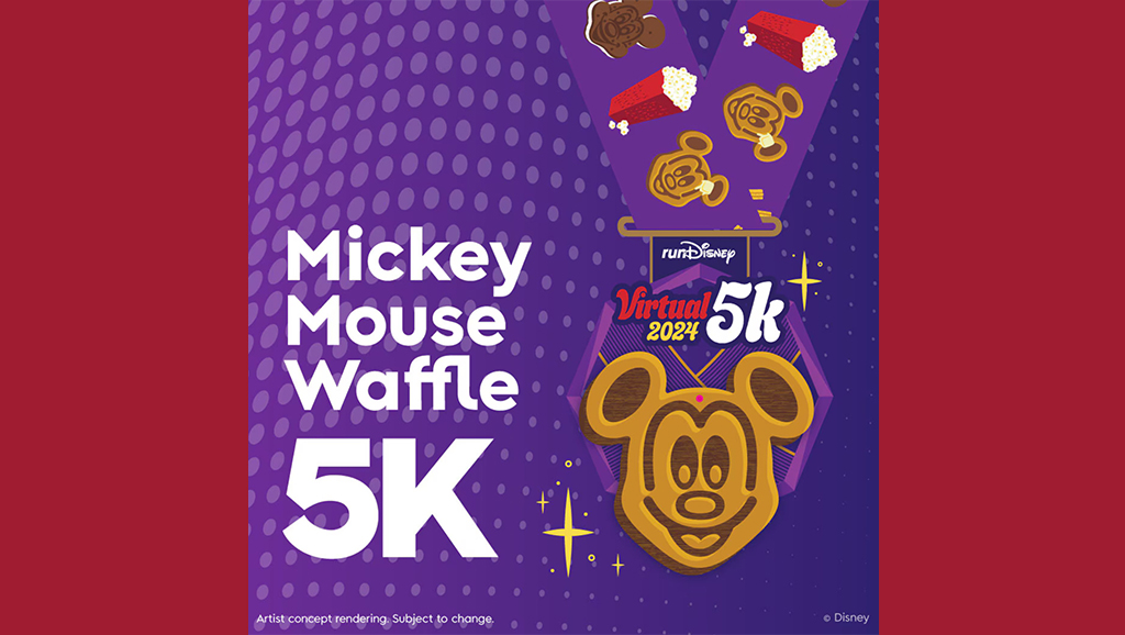 runDisney-mickey-mouse-waffle-5k-medal – WDWINFO.COM runDisney Reveals Finisher Medals for 2024 Virtual Series runDisney-mickey-mouse-waffle-5k-medal