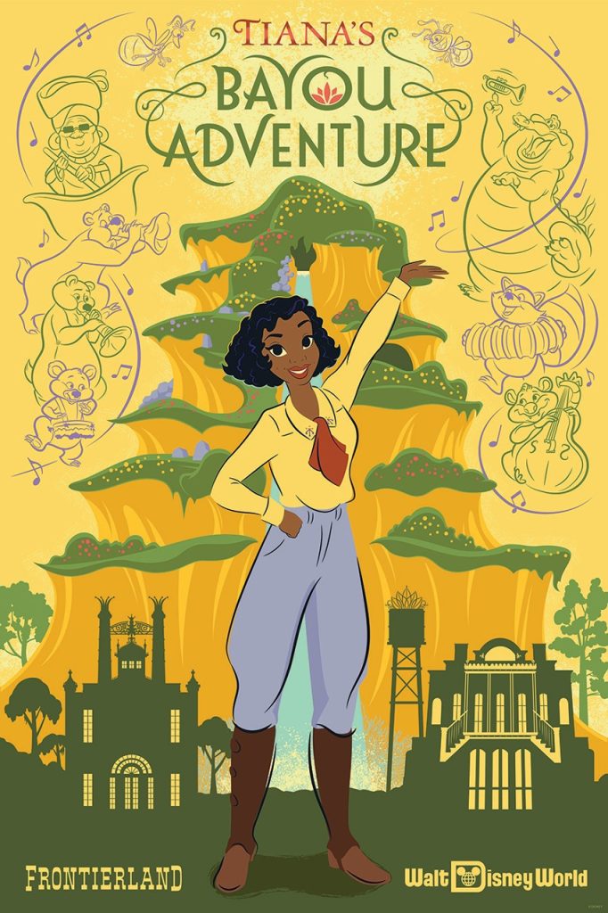 tianas-bayou-adventure-attraction-poster – WDWINFO.COM More Critters & Poster Revealed for Tiana’s Bayou Adventure in Magic Kingdom tianas-bayou-adventure-attraction-poster