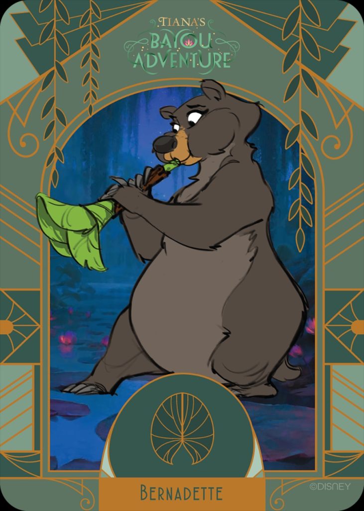 tianas-bayou-adventure-bernadette-black-bear – WDWINFO.COM More Critters & Poster Revealed for Tiana’s Bayou Adventure in Magic Kingdom tianas-bayou-adventure-bernadette-black-bear