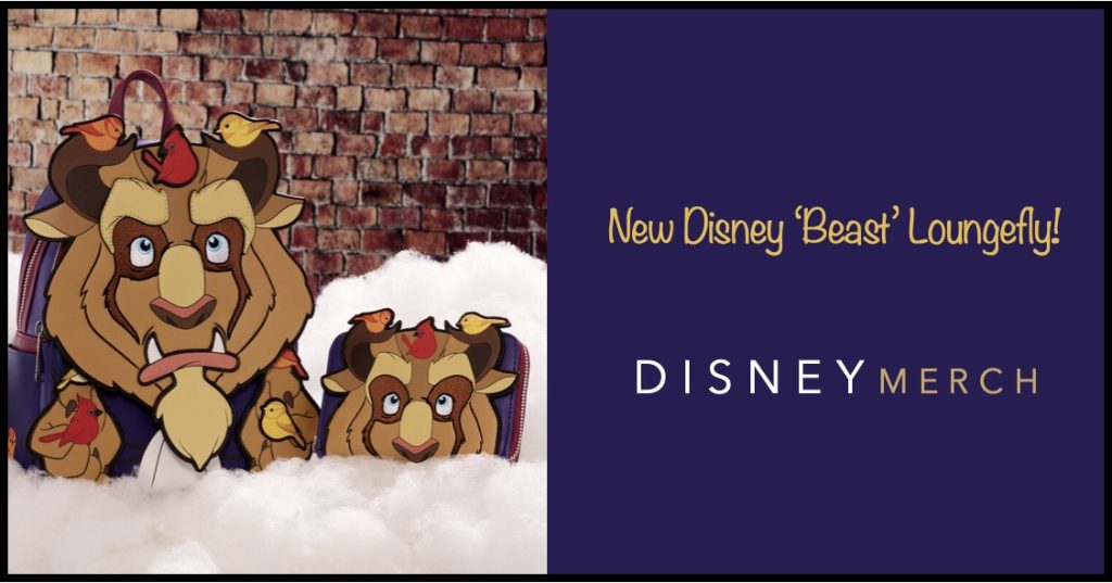 New Disney Beast Loungefly Mini Backpack & Wallet Beast-Loungefly