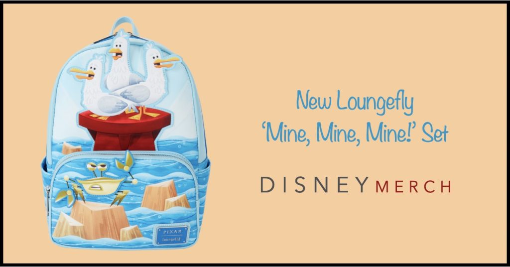 New Loungefly Finding Nemo Seagulls Mine Mine Mine Set