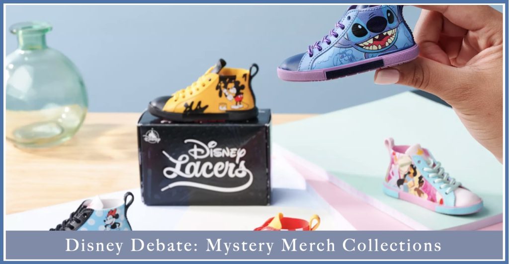 Disney Debate: Are Mystery Merch Collections a Scam? Disney Debate Header Mystery Merch Collections