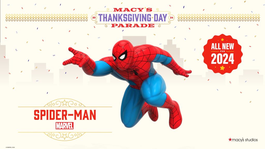 Spider-Man Balloon Swings Back Into Macy’s Parade This Year MTDP-24-Announcement-SPIDER-MAN