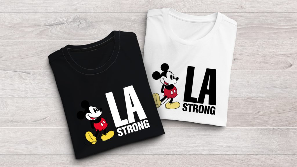 New Disney LA STRONG Shirts Support California Fire Relief LA-Strong