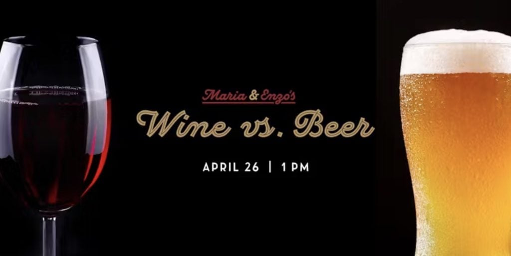 New Wine v.s Beer Lunch at Maria & Enzo's Disney Springs Wine Vs Beer