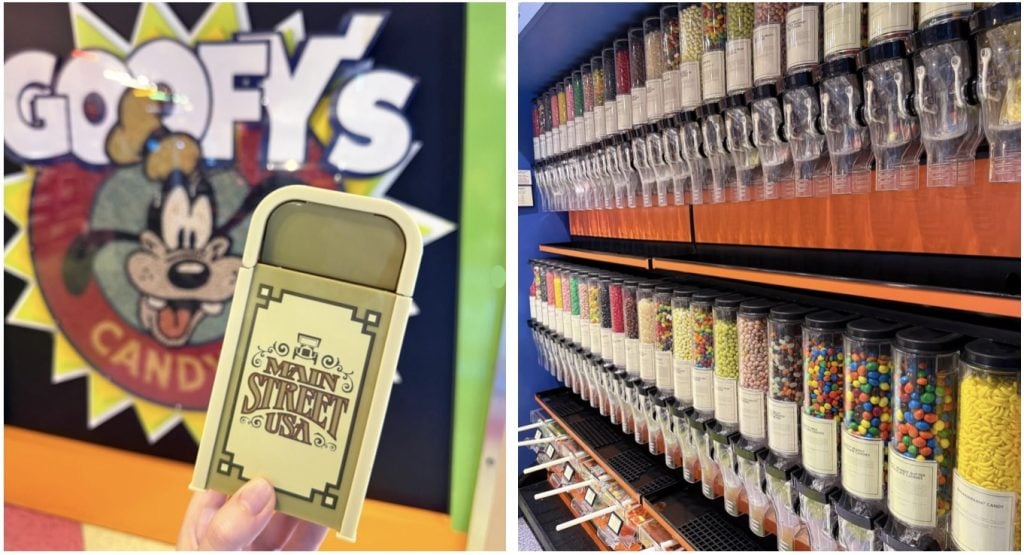 New Main Street Novelty Candy Container in Disney Springs Candy Bin Header