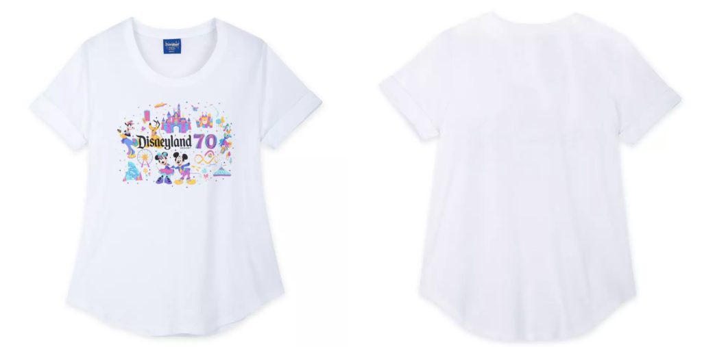 Disneyland 70th Celebrate Happy Collection White T – WDWINFO.COM The Big Drop of New Disneyland 70th Merchandise Is Here Disneyland 70th Celebrate Happy Collection White T