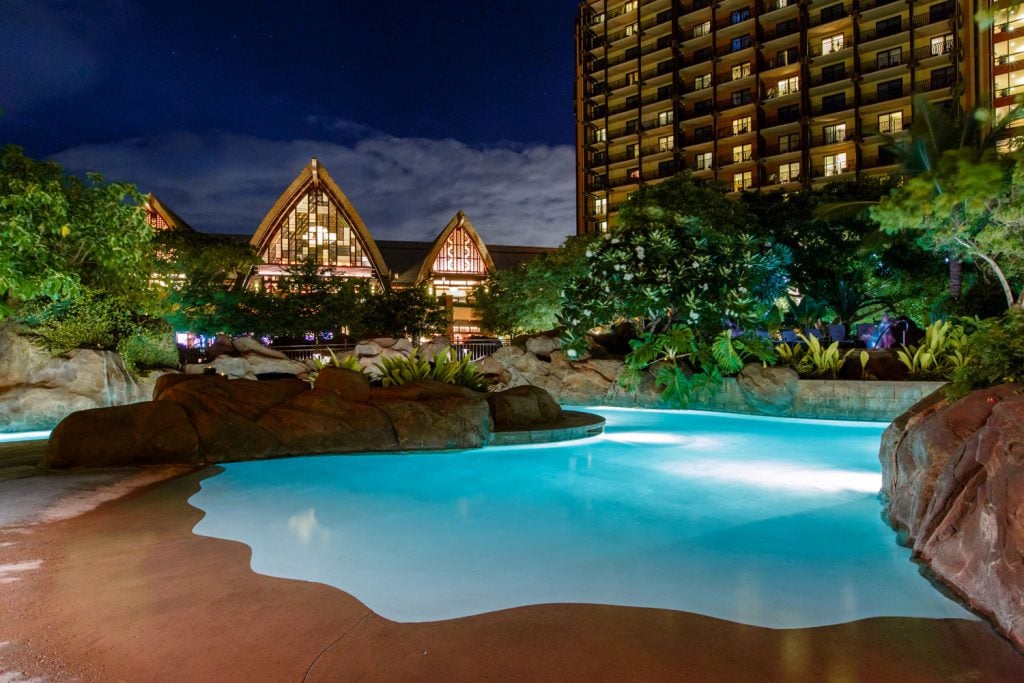 Refurbishment Dates Announced for Waikolohe Pool Area at Aulani aulani-waikolohe-stream-night-130913-2153