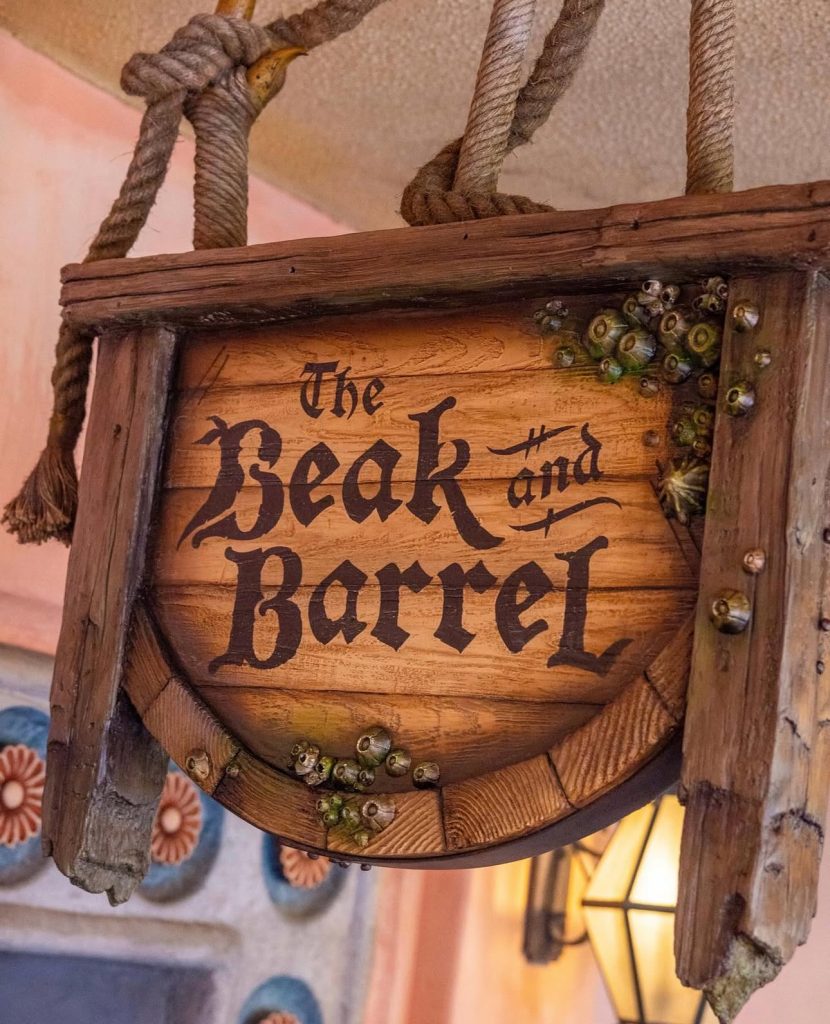 the beak and barrel signage – WDWINFO.COM Disney Unveils Signage for The Beak and Barrel at Magic Kingdom the beak and barrel signage