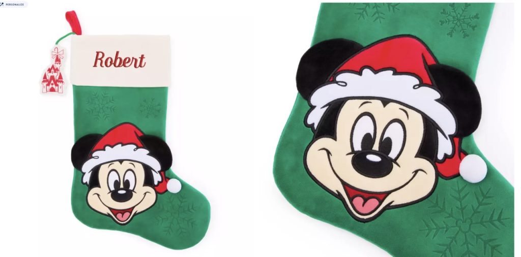 New Disney Merch Holidays 2025 Green stocking Large – WDWINFO.COM New Disney Merch: Holiday Shopping Has Arrived! New Disney Merch Holidays 2025 Green stocking Large