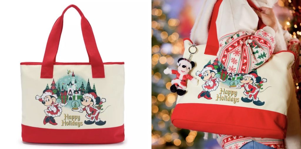 New Disney Merch Holiday Tote Large – WDWINFO.COM New Disney Merch: Holidays, Hanukkah, Gingerbread & More New Disney Merch Holiday Tote Large