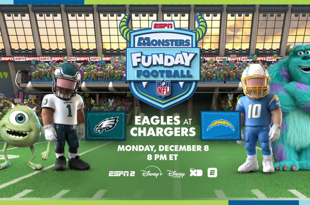 ‘Monsters Funday Football’ to Air Dec. 8 with Pixar Twist