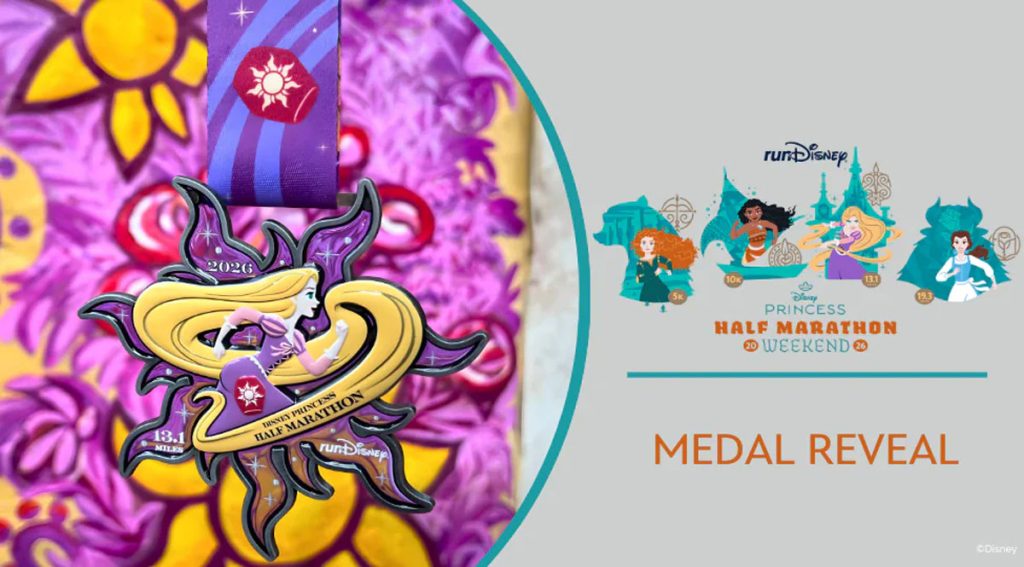 runDisney Shares FIRST LOOK at 2026 Princess Half Marathon Medals 2026-princess-half-medal-header