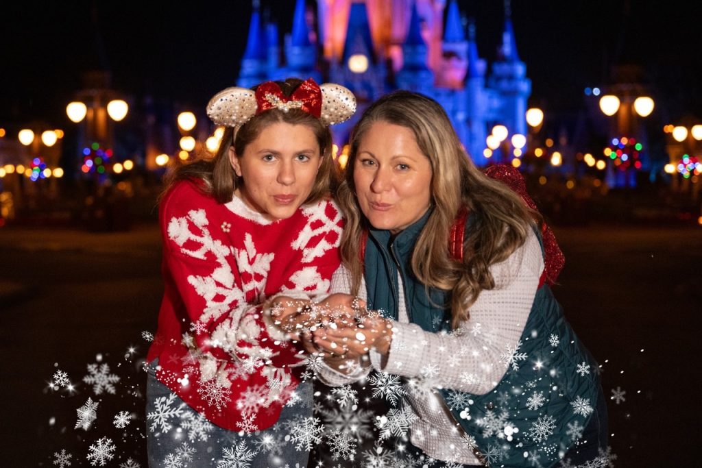 New Very Merry Christmas Party Photo Ops at Magic Kingdom Mickeys Very Merry Christmas Party 2025 Photo Ops Snow Large