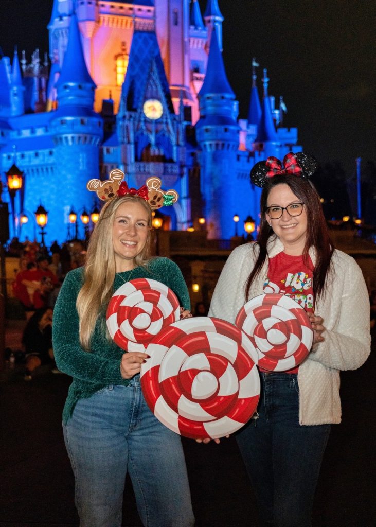 Mickeys Very Merry Christmas Party 2025 Photo Ops Swirl Large – WDWINFO.COM New Very Merry Christmas Party Photo Ops at Magic Kingdom Mickeys Very Merry Christmas Party 2025 Photo Ops Swirl Large