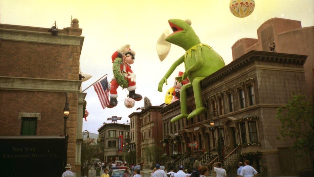 Weird & Wacky Photos From Disney Parks’ Past: Holiday Edition vintage mgm studios streets of america Macy's balloons